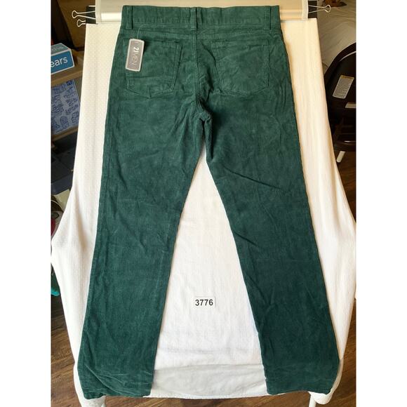 21 Men Women Corduroy Pants size 30 US Green Mid Rise Slim Fit NWT - Picture 10 of 11